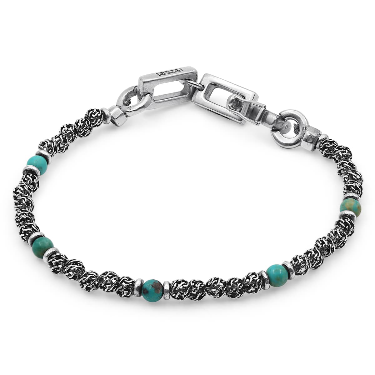 Turquoise beaded moon hues bracelet